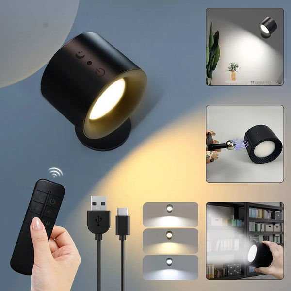 Magnetisk LED Vägglampa Dubbel Justerbar